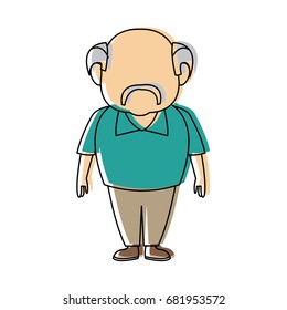 standing man wearing casual clothes cartoon