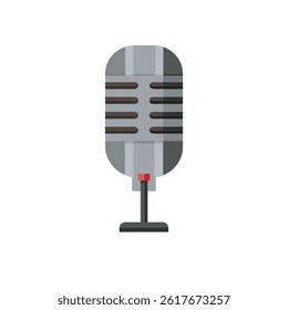 standing microphone clipart vector illustration