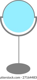 Ilustração de vetor plano de espelho de pé