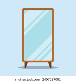 Icono de espejo de pie. Submesa para el hotel, el interior, etc.