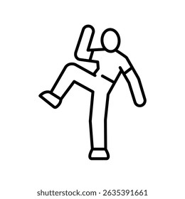 standing oblique crunches black line icon for digital and print projects.  Minimal clean icons for apps and websites. Modern simple icons for UI UX and branding