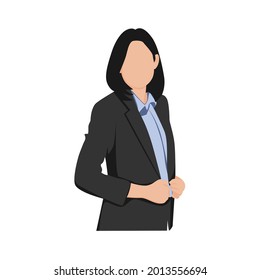 standing office woman visual design