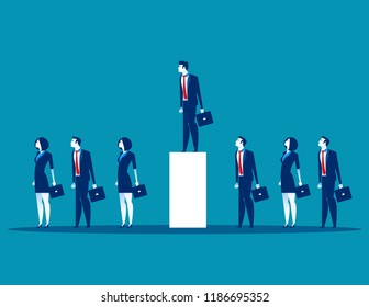 Standing out from the crowd business. Concept business vector illustration. Flat business character, Cartoon style design.