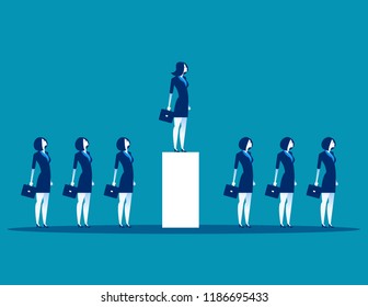 Standing out from the crowd business. Concept business vector illustration. Flat business character, Cartoon style design.