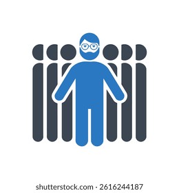 Standing Out Icon On White Background