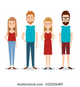 Standing people set