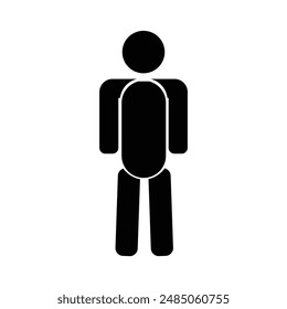 standing person icon, standing man icon, the color can be changed according to needs