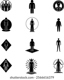 standing person icon.This is an editable EPS vector icon set.