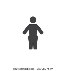 Standing person vector icon. filled flat sign for mobile concept and web design. Body Positivity glyph icon. Symbol, logo illustration. Vector graphics