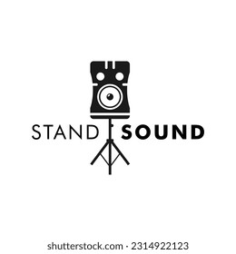 standing portable speaker logo design