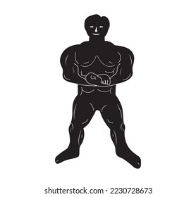 icono de pose permanente y vector de brazo cruzado