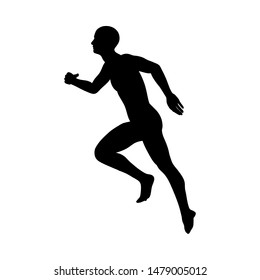 Stehendes Pose Man Silhouette. Sehr glatt und detailliert. Vektorgrafik.    