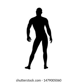 Silhouette de Pose Man. Muy suave y detallado. Ilustración vectorial.    