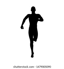 Standing Pose Man Silhouette. Very smooth and detailed. Vector illustration.    