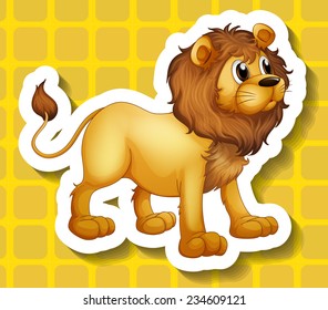 Standing pose young lion sticker