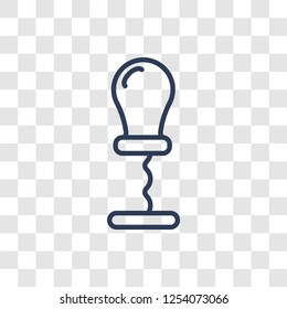 Standing Punching Ball icon. Trendy linear Standing Punching Ball logo concept on transparent background from Gym and Fitness collection