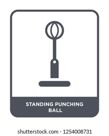 standing punching ball icon vector on white background, standing punching ball trendy filled icons from Gym and fitness collection, standing punching ball simple element illustration