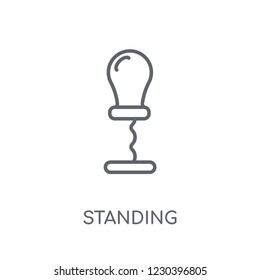 Standing Punching Ball linear icon. Modern outline Standing Punching Ball logo concept on white background from Gym and Fitness collection. Suitable for use on web apps, mobile apps and print media.