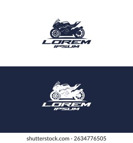 Standing Racing Bike Motorcycle Sport Club Competition Logo Design