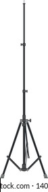 Standing Realistic Black and grey editable Tripod Vector