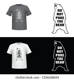standing and roar bear tshirt