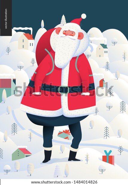 Standing Santa Claus Christmas New Year Stock Image Download Now