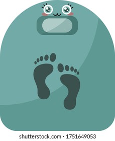 Standing scale , illustration, vector on white background