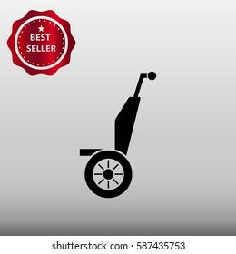Standing Scooter Vector Icon Illustration