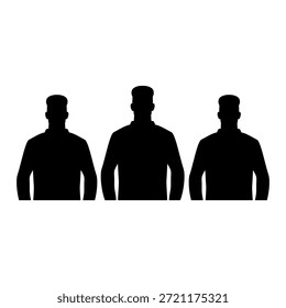 Soldados de pie Silueta Vector Imagen