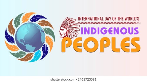 Standing Strong: Indigenous Rights for a Just Future. International Day of the World's Indigenous Peoples, campaign or celebration banner