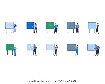 Standing Teacher Illustration Element Set 