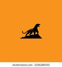 standing tiger vector illustration for an icon,symbol or logo. tiger template logo