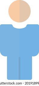 Standing User Flat Light Vector Icon Design
