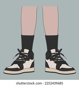 Standing Using the Most Famous Basketball Shoes