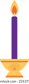 A Standing Vesak Candle Illustration