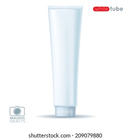 Standing white tube