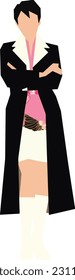Standing Woman 53 Vector Illustration