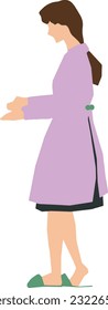 Standing Woman 67 Vector Illustration