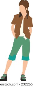 Standing Woman 71 Vector Illustration