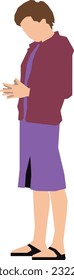 Standing Woman 73 Vector Illustration