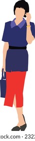 Standing Woman 75 Vector Illustration