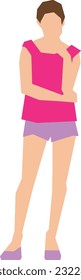 Standing Woman 76 Vector Illustration