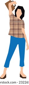 Standing Woman 77 Vector Illustration