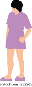 Standing Woman 78 Vector Illustration