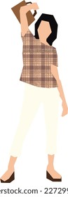 Standing Woman Silhouette Illustration 49