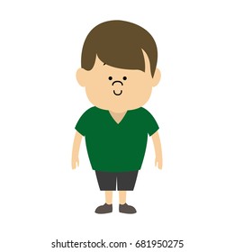 standing young boy kid cartoon male image