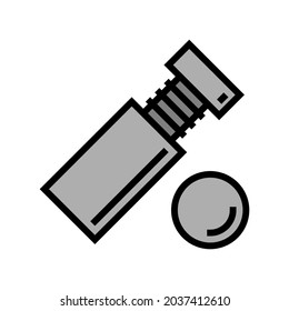 vector de icono de color de tornillo estándar. señal de tornillo de parada. ilustración de símbolo aislado