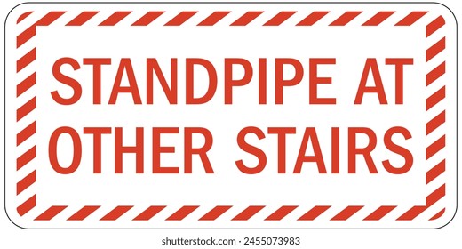 Standpipe connection sign and labels