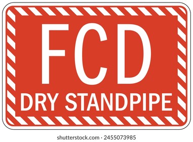 Standpipe connection sign and labels