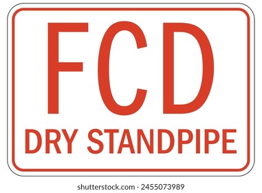 Standpipe connection sign and labels